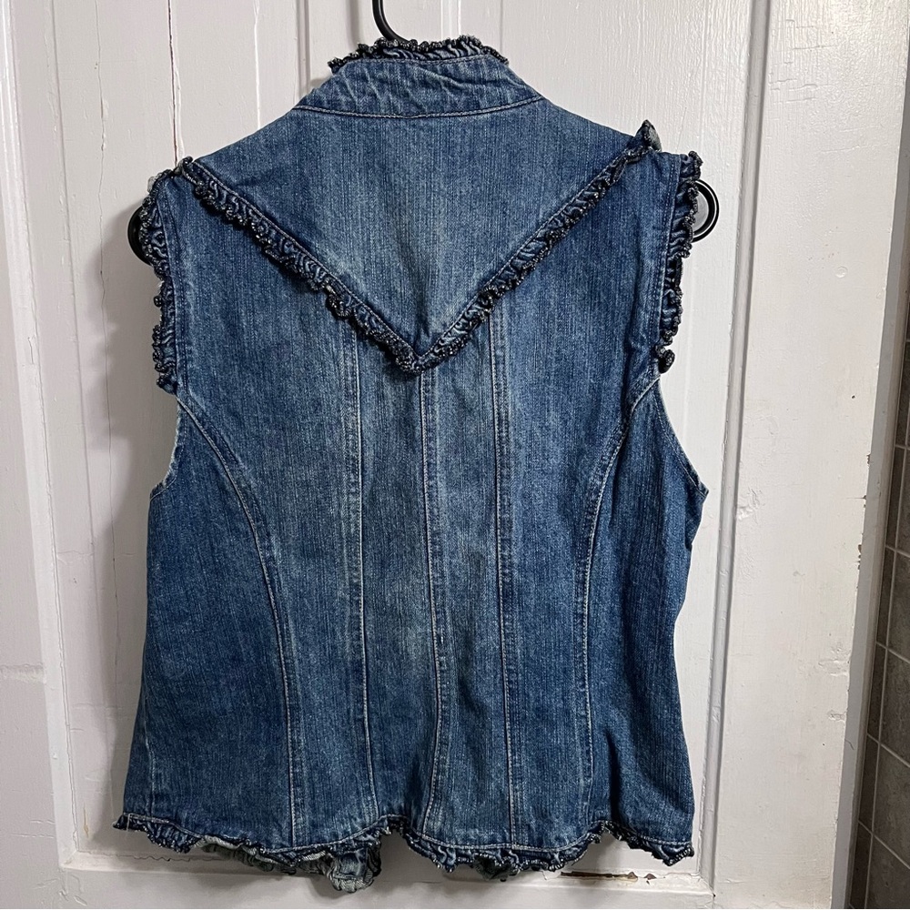 Faded Glory Blue Denim Vest - Picture 2 of 4
